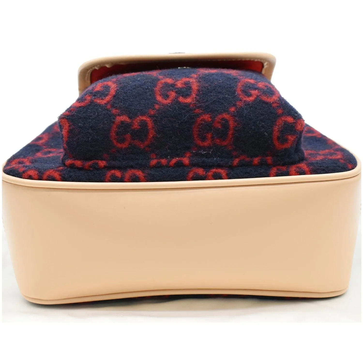GUCCI Children's GG Supreme Wool Backpack Red 406398