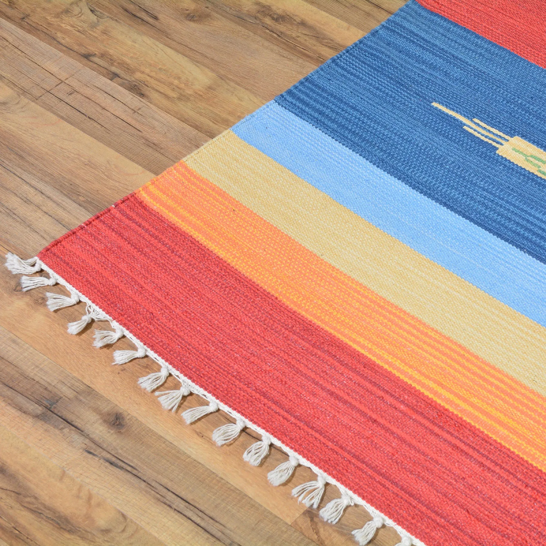 Hand-Woven Handmade Flatweave Cotton Reversible Rug (Size 5.0 X 7.8) Brral-3759