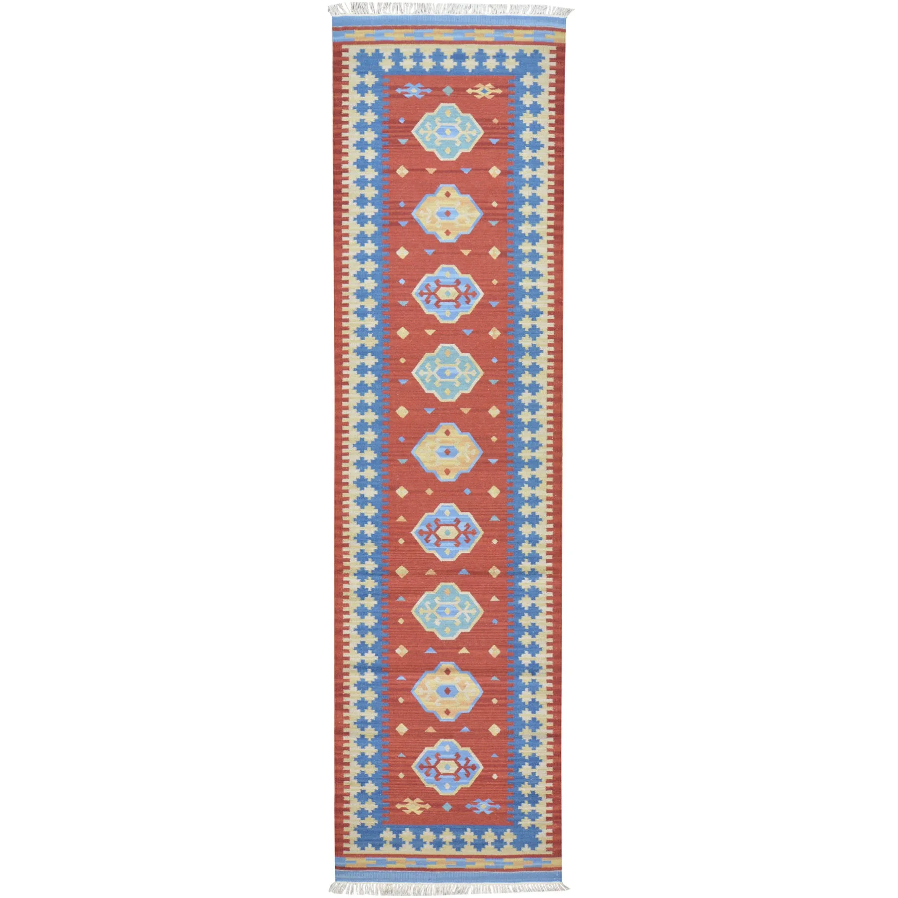 Hand-Woven Modern Turkish Design Kilim Handmade 100% Wool Rug (Size 2.8 X 10.0) Brral-5079