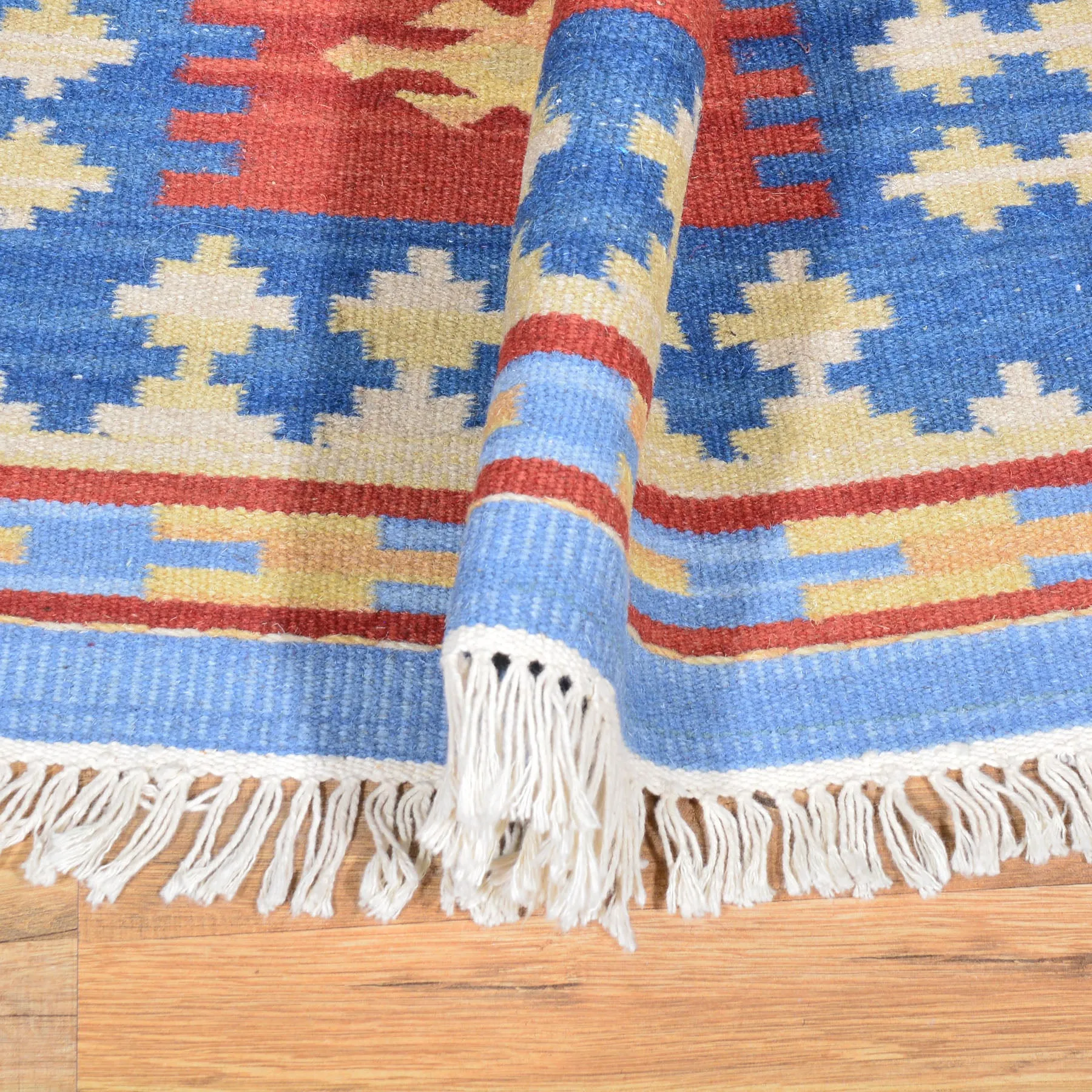 Hand-Woven Modern Turkish Design Kilim Handmade 100% Wool Rug (Size 2.8 X 10.0) Brral-5079