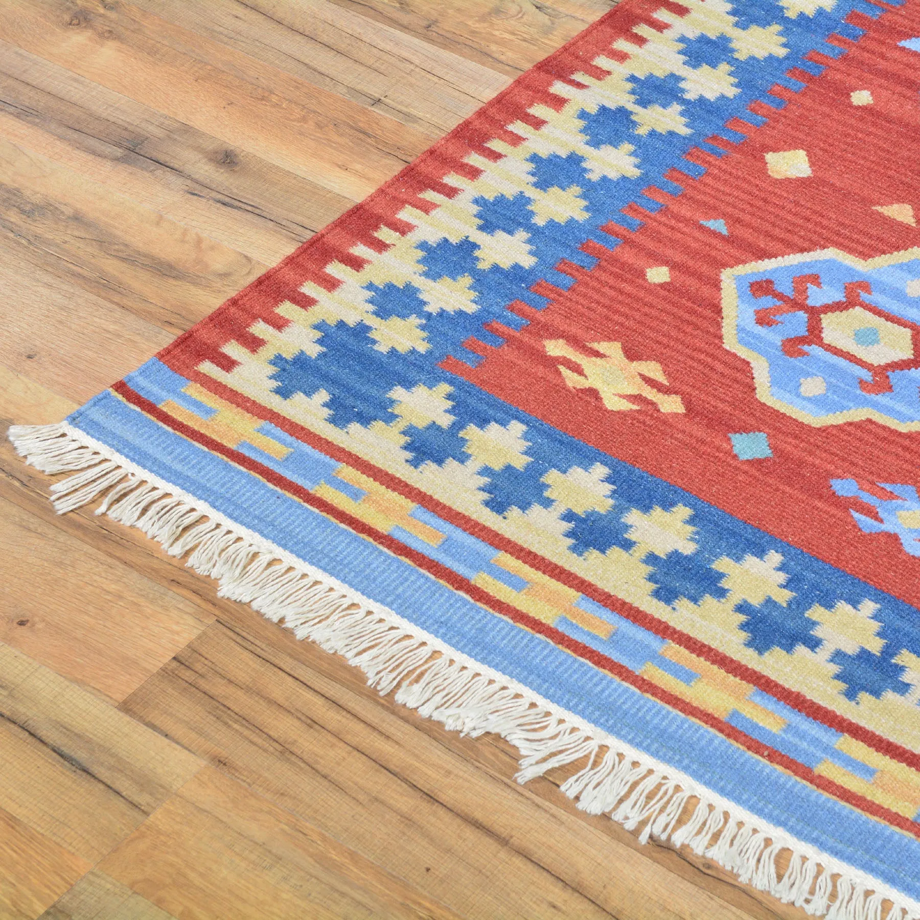 Hand-Woven Modern Turkish Design Kilim Handmade 100% Wool Rug (Size 2.8 X 10.0) Brral-5079
