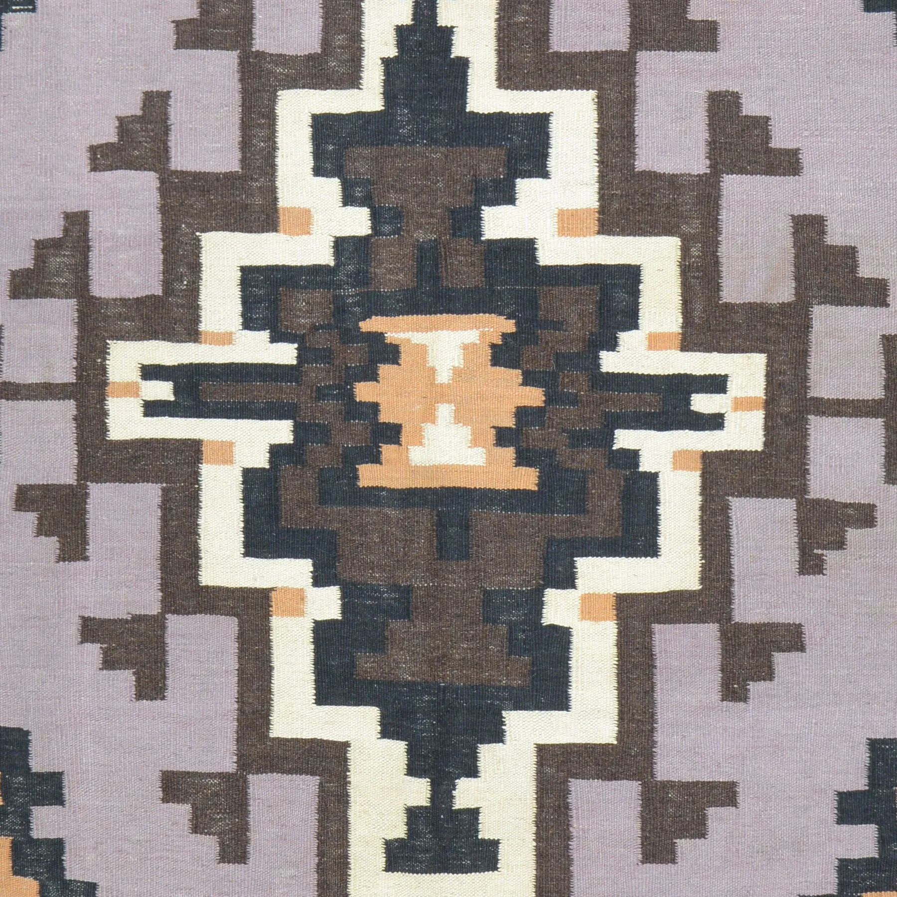 Hand-Woven Southwestern Design Wool Handmade Rug (Size 6.5 X 6.7) Cwral-8688