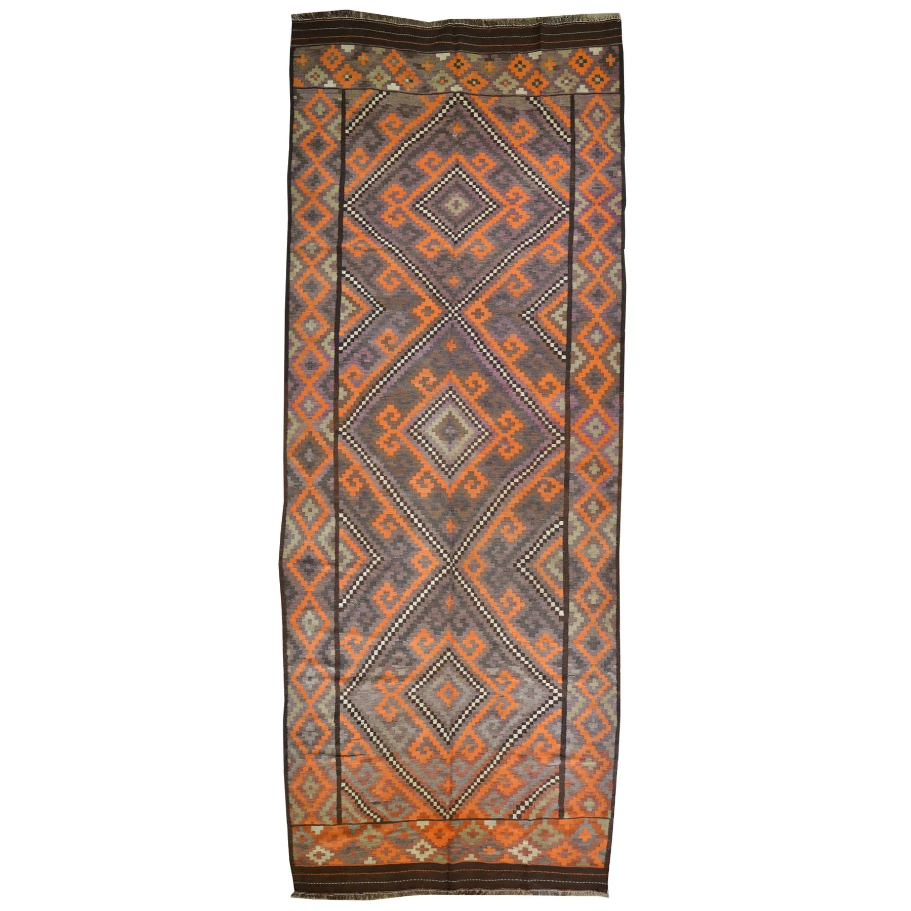 Hand-Woven Tribal Vintage Kilim Handmade 100% Wool Rug (Size 5.7 X 14.7) Cwrsf-1560