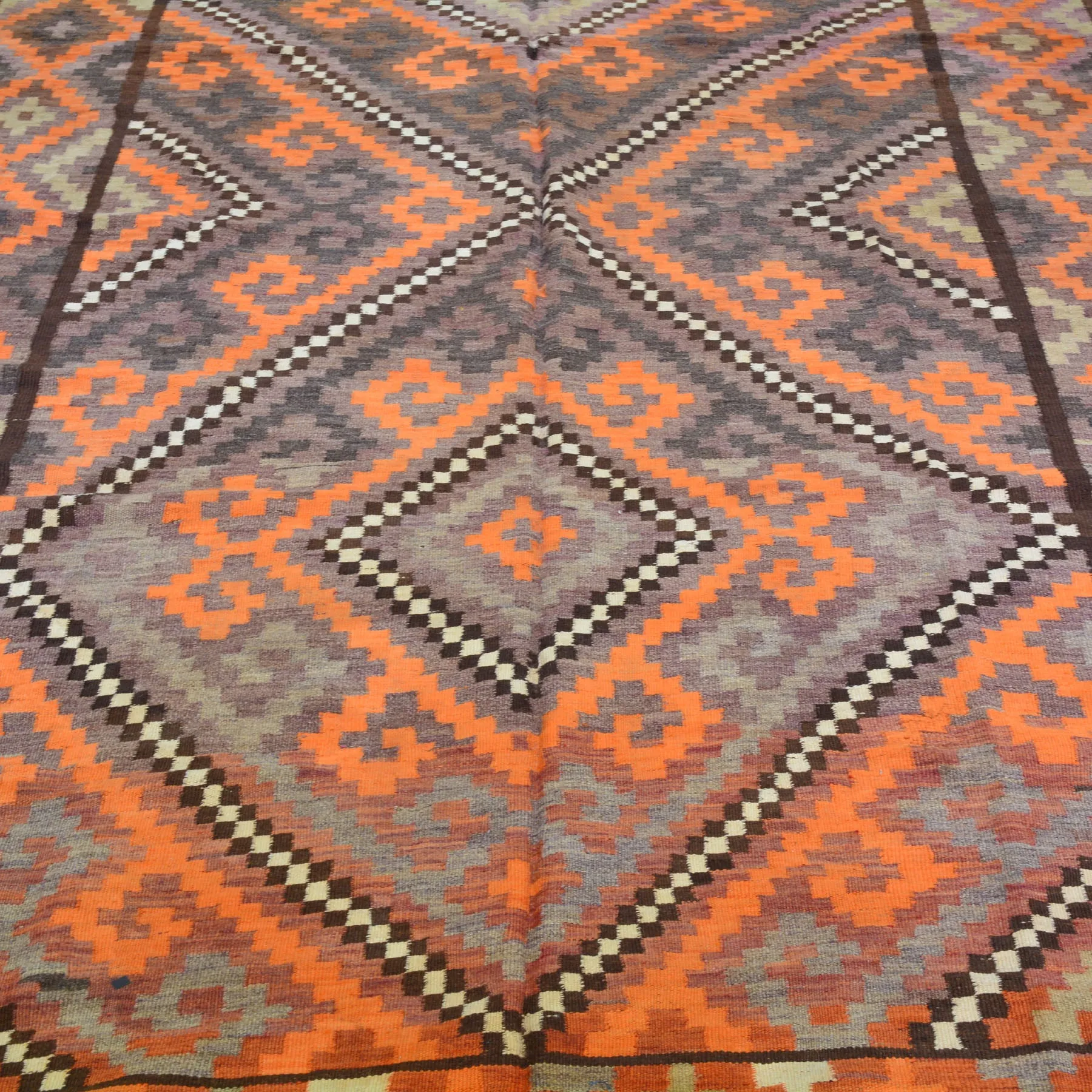 Hand-Woven Tribal Vintage Kilim Handmade 100% Wool Rug (Size 5.7 X 14.7) Cwrsf-1560