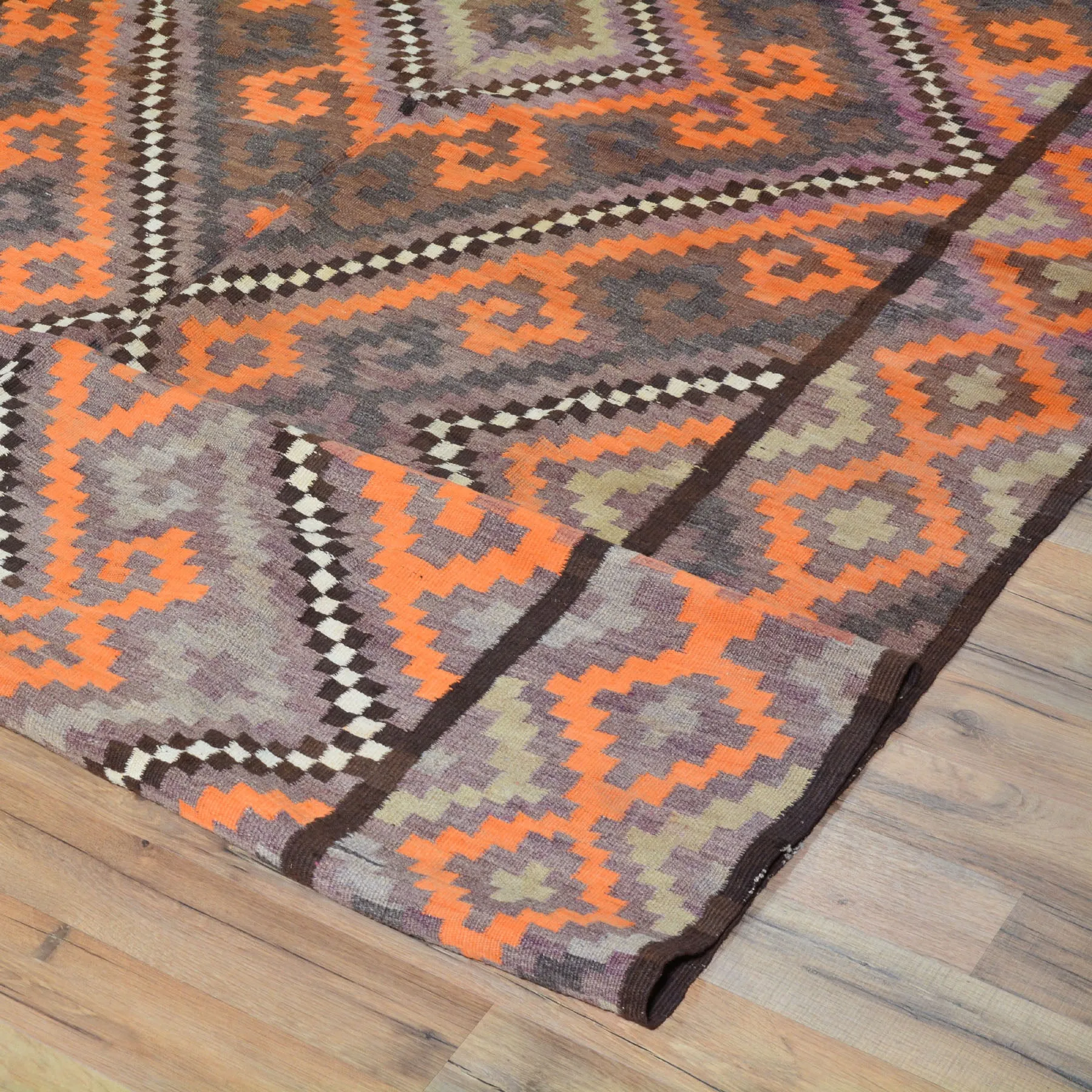 Hand-Woven Tribal Vintage Kilim Handmade 100% Wool Rug (Size 5.7 X 14.7) Cwrsf-1560