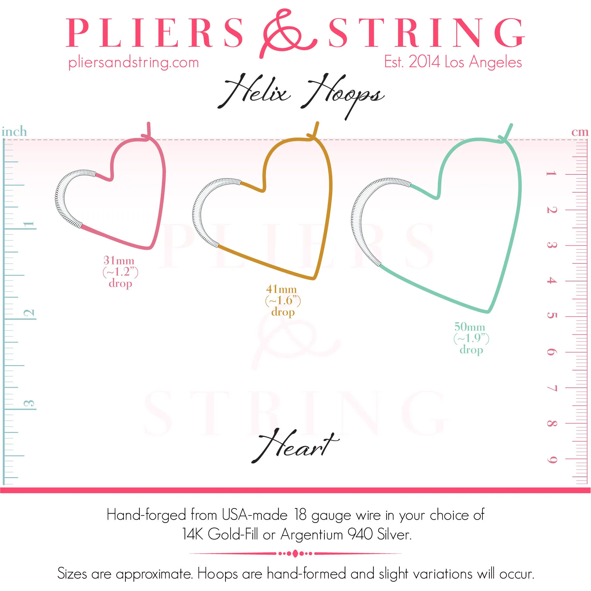 Helix Heart Hoops