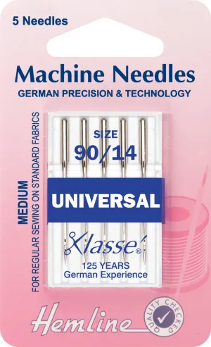Hemline Universal Machine Needles Medium/ Heavy Size 90 / 14