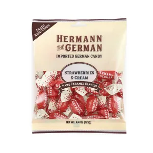 Hermann the German Strawberries & Cream Hard Candies