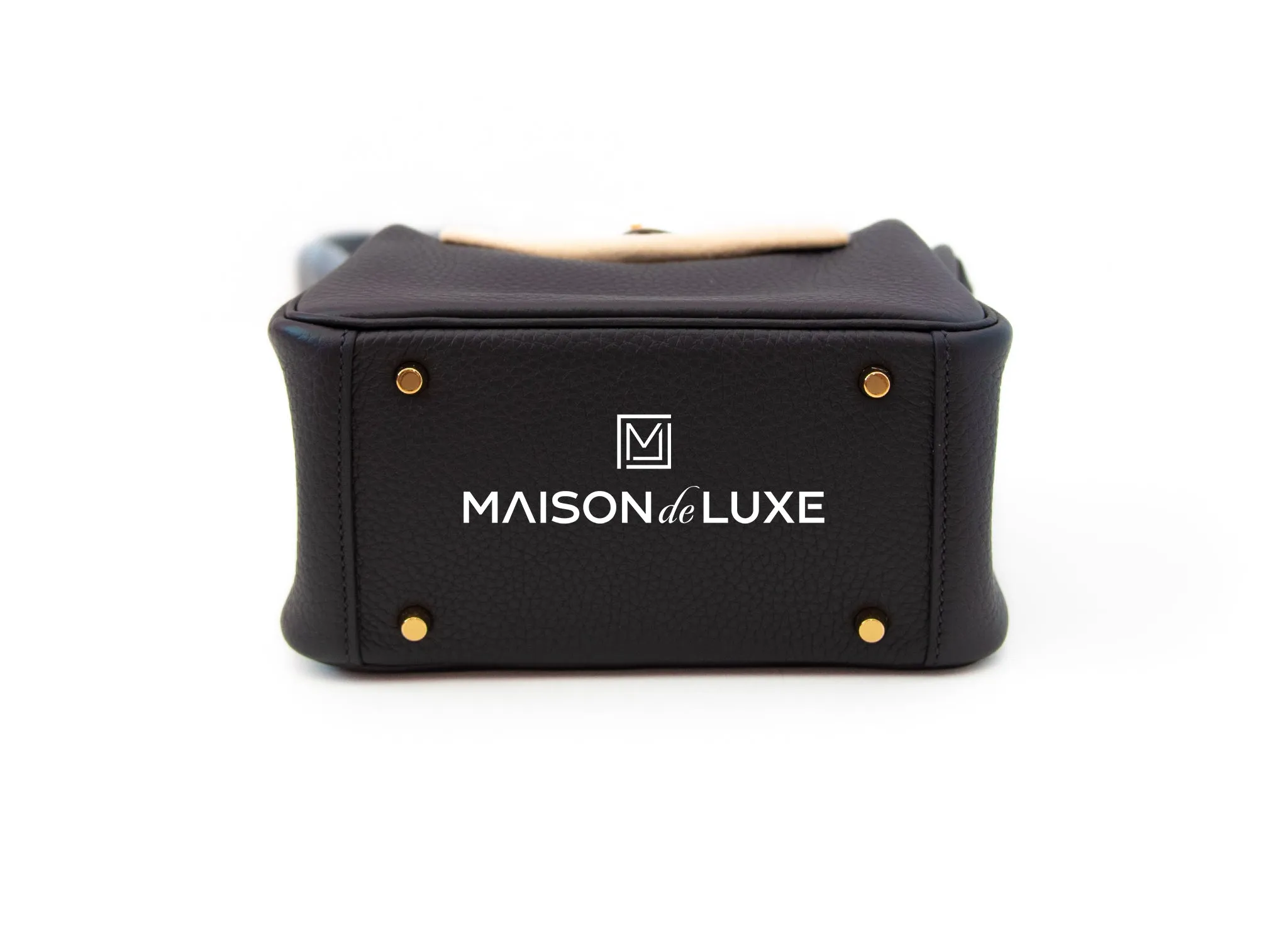 Hermes Mini Lindy 20 Black Clemence Gold Hardware