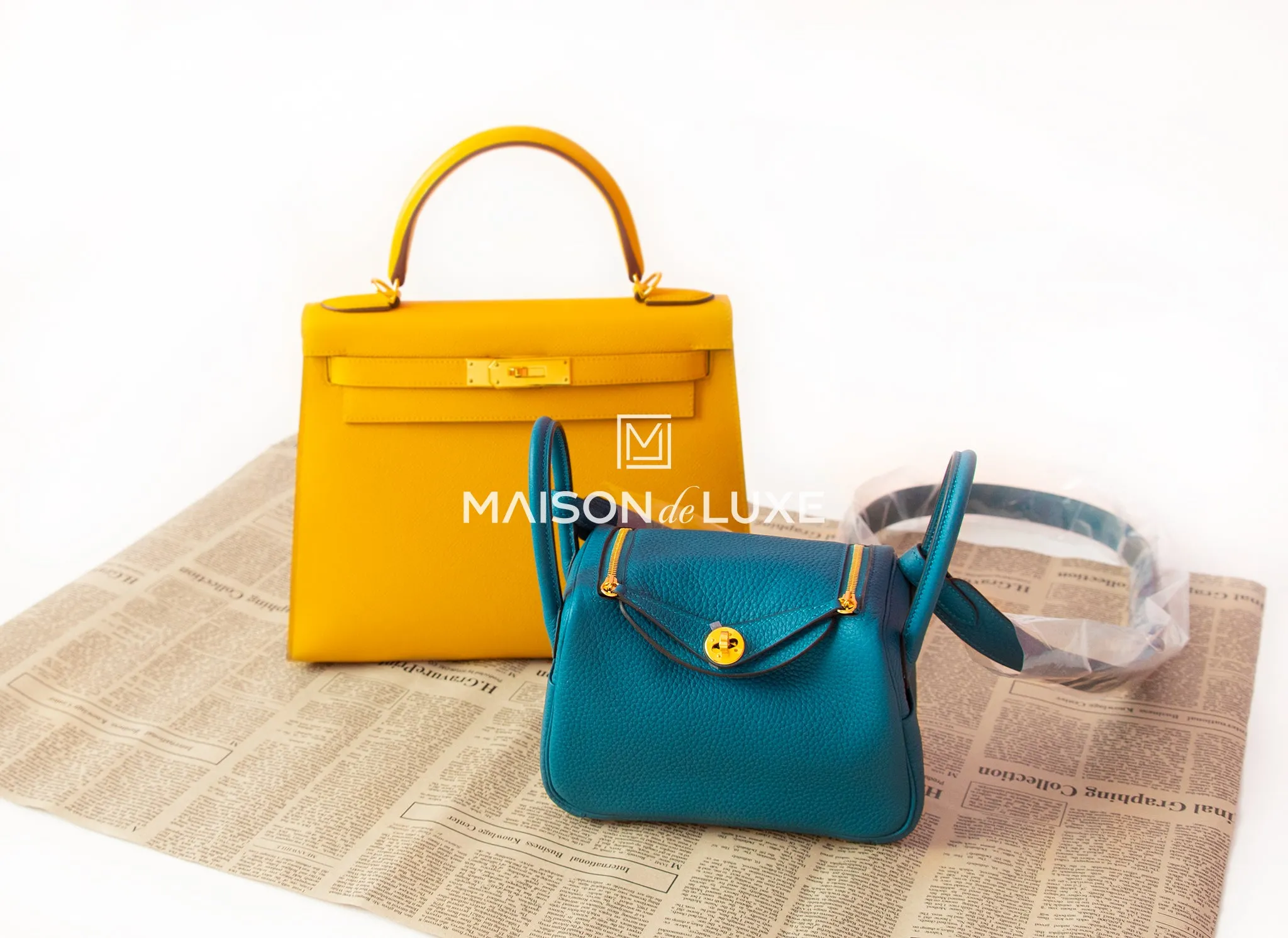 Hermes Mini Lindy Vert Bosphore Clemence Gold Hardware
