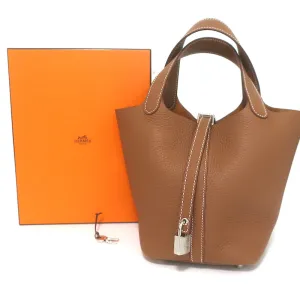 Hermes Picotin Lock 18 Bag Gold Clemence Leather Palladium Hardware NEW