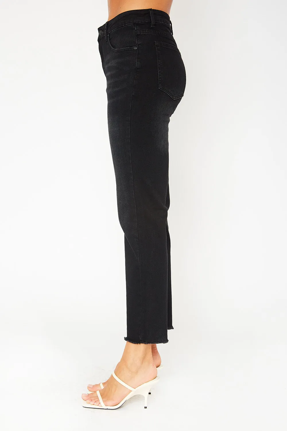 High black mom fit denim