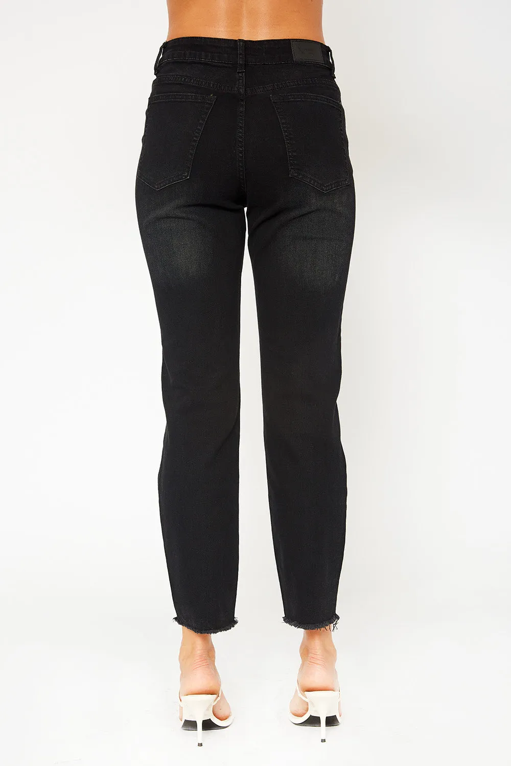 High black mom fit denim