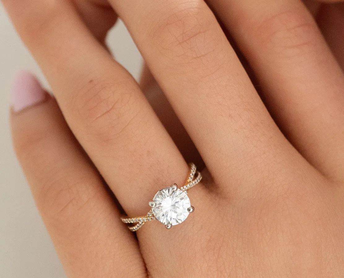 HS Exclusive 'Twist' Engagement Ring Setting