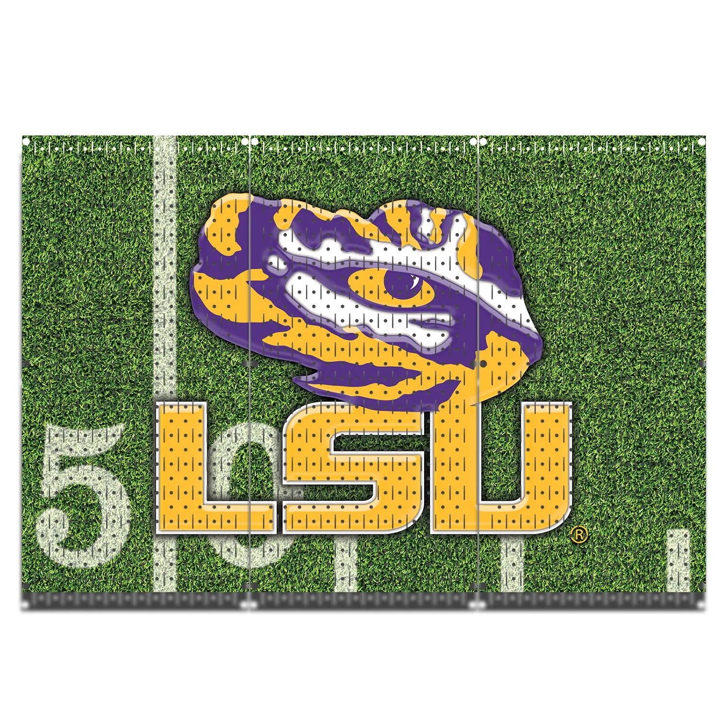 HWC13065 - LSU Tigers Football (3 Panels) | 48" x 32" (tall) | Printed Pegboards | Collegiate