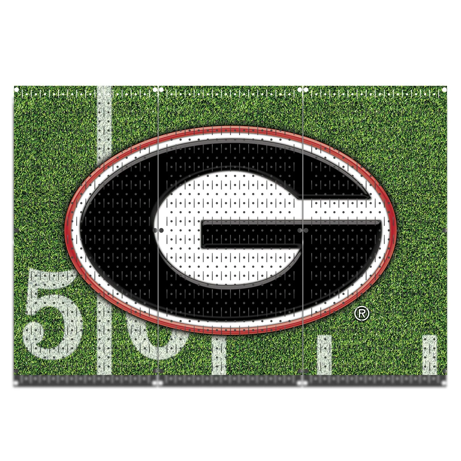 HWC13098 - Georgia Bulldogs Football  | (3 Panels) | 48" x 32" (tall) | Printed Pegboards | Collegiate