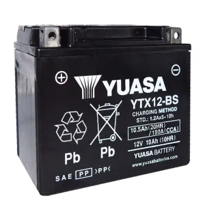 I YTX12-BS DG Battery with acid pack Yuasa. Alt: DMH12. Indent (YTX12BSPK)