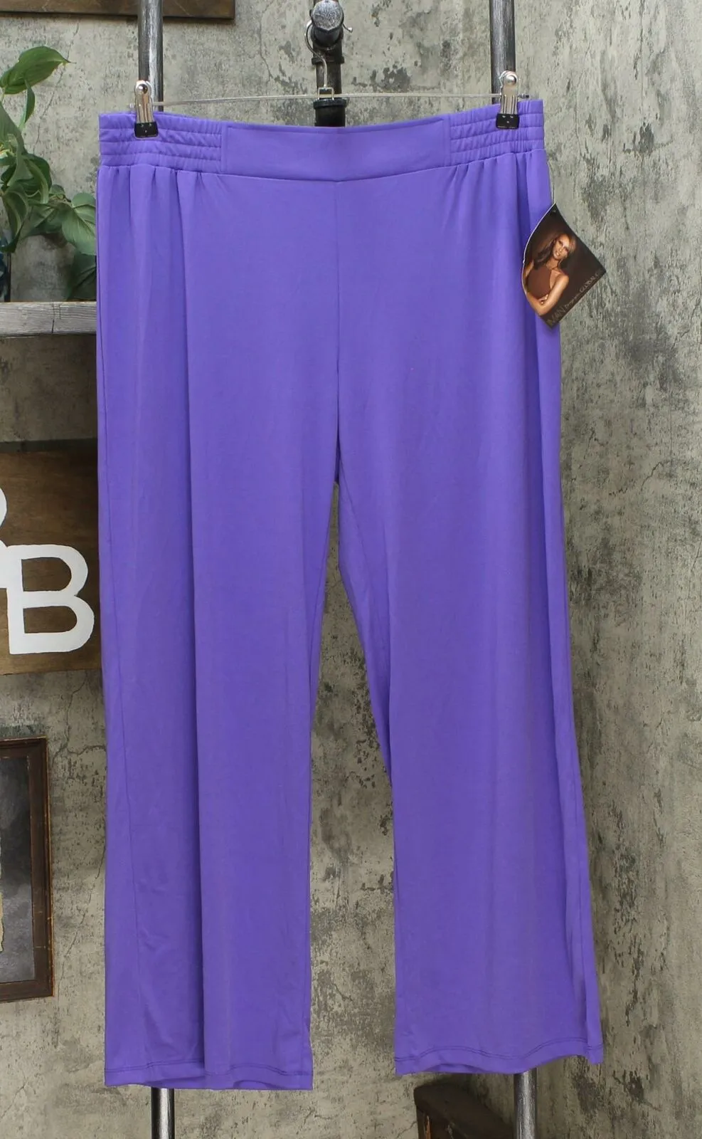 IMAN Women's Petite 2 Pairs Global Chic Luxury Resort Palazzo Pants