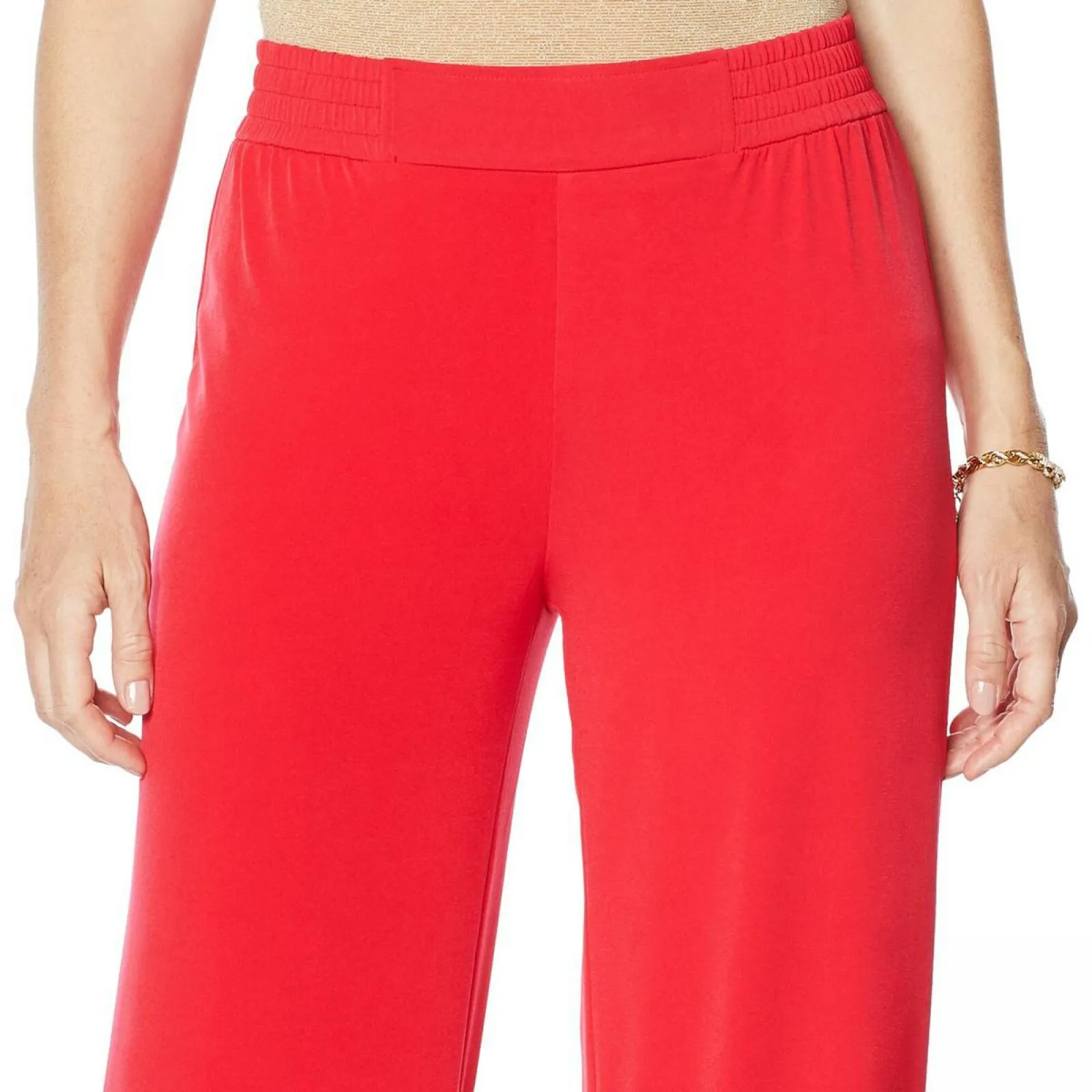 IMAN Women's Petite 2 Pairs Global Chic Luxury Resort Palazzo Pants