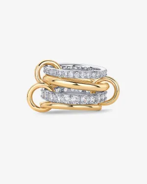 Interlocked Mixed-Metal Shine Ring