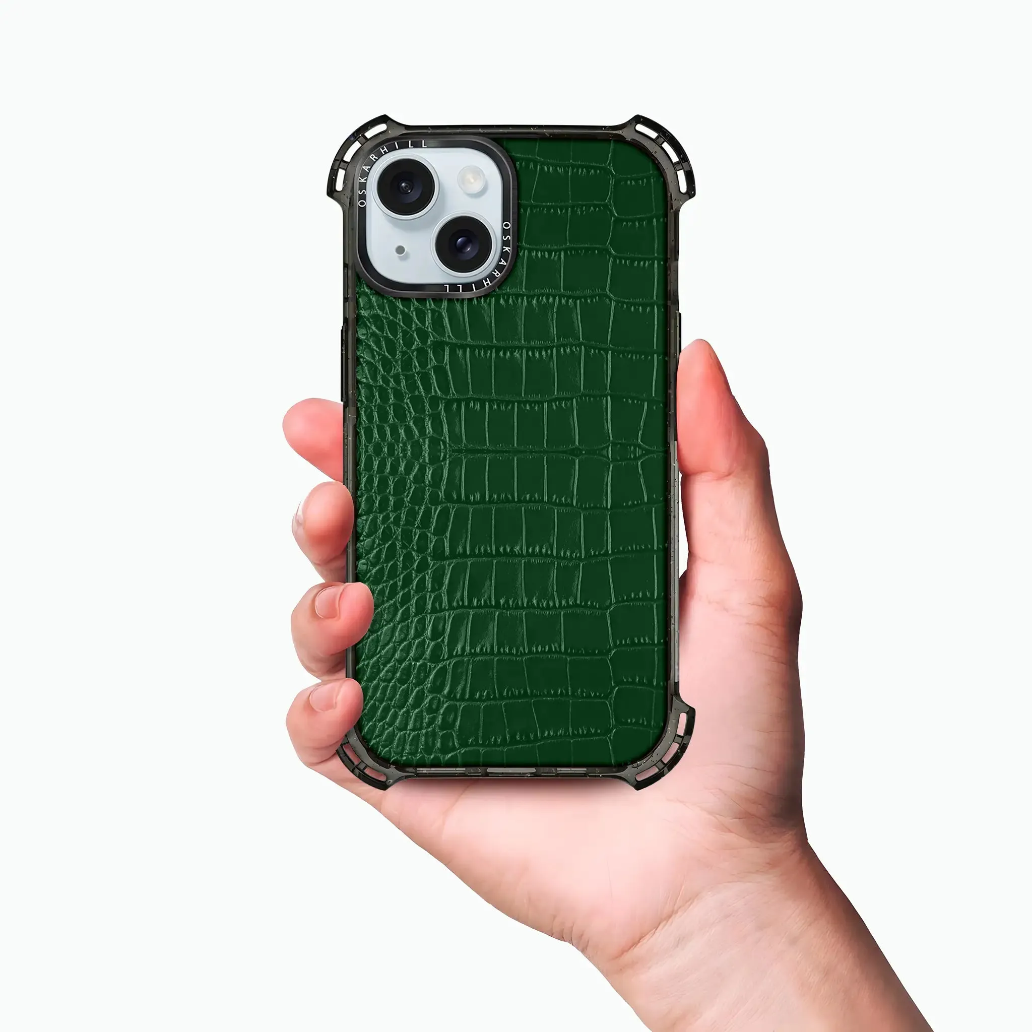 iPhone 13 Mini Case Alligator Bounce — Dark Green