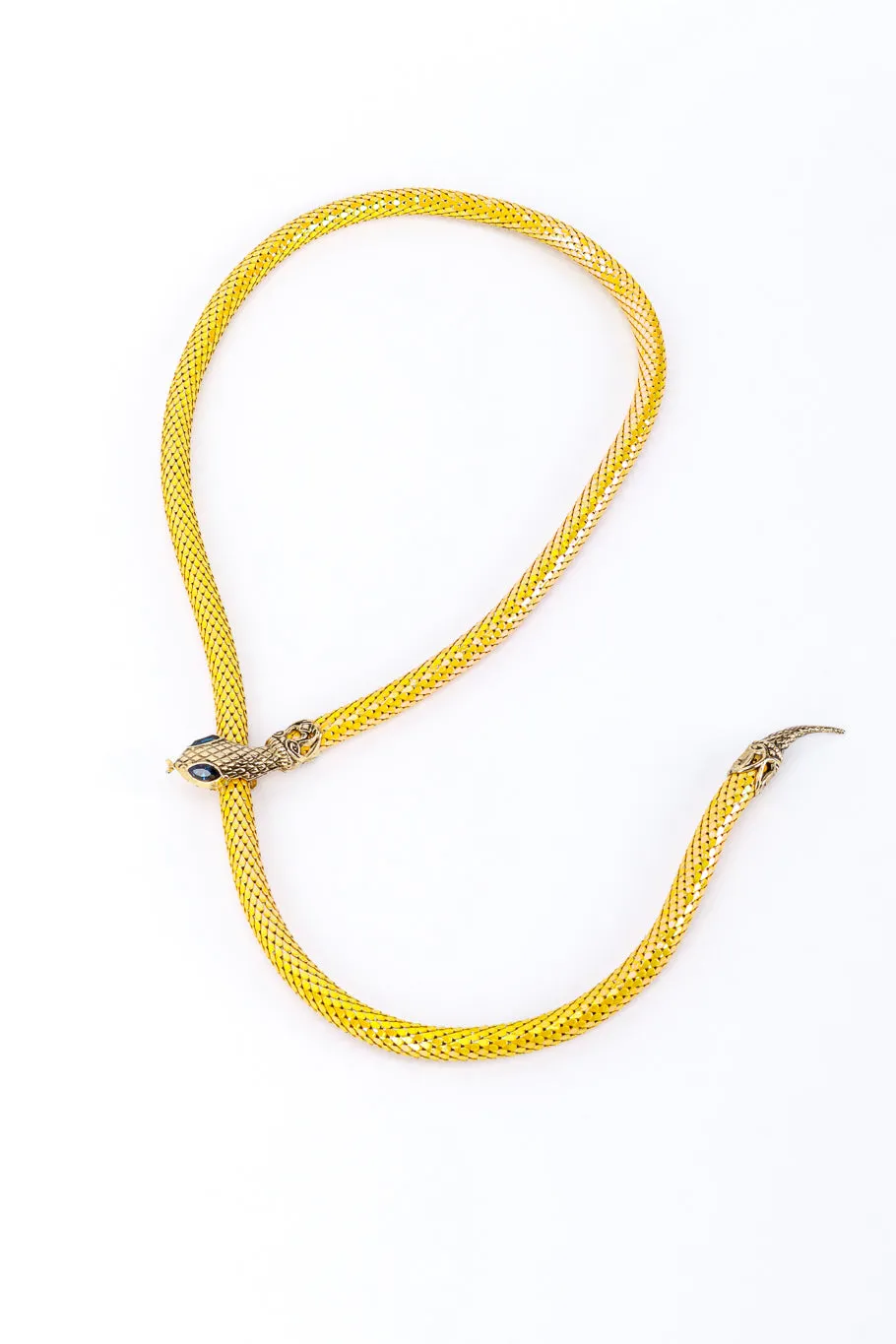 Iridescent Mesh Snake Necklace Belt