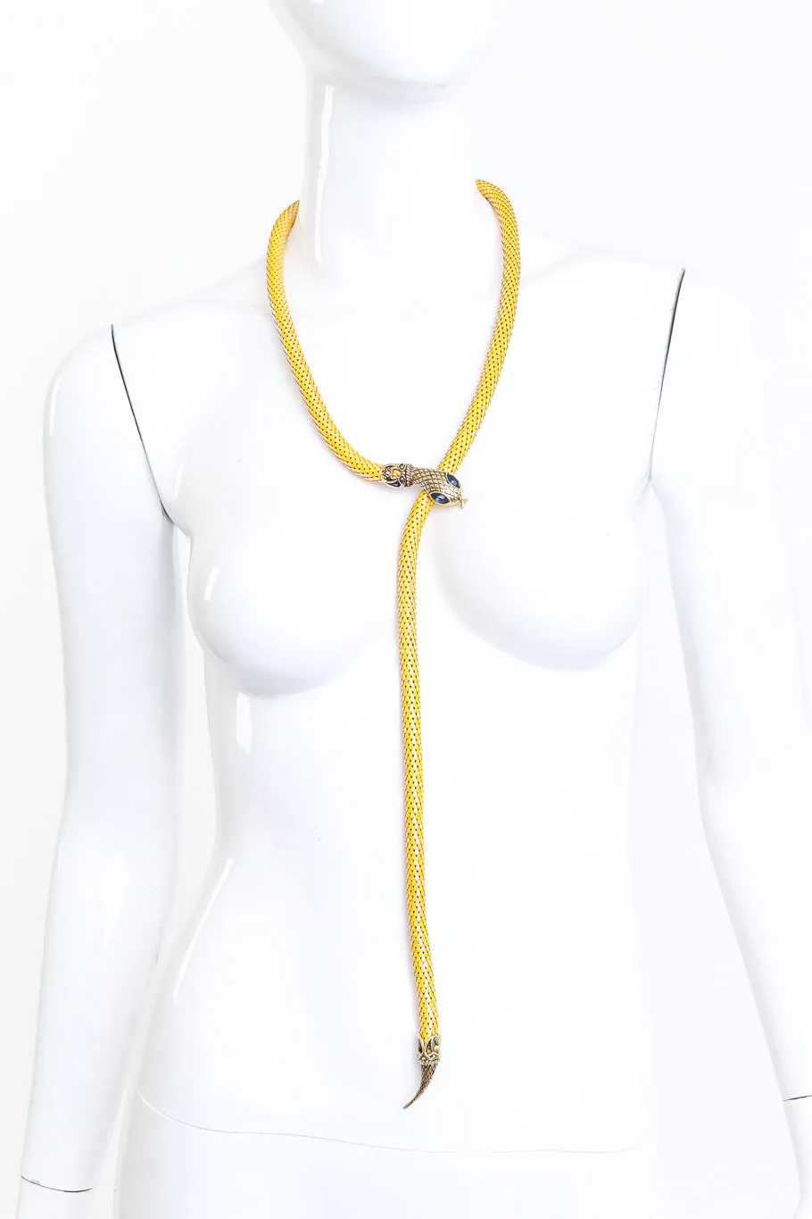 Iridescent Mesh Snake Necklace Belt