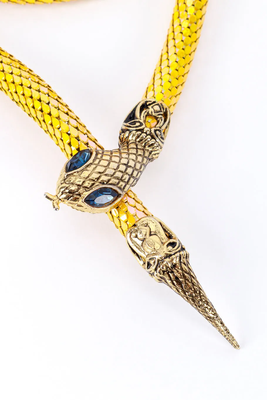Iridescent Mesh Snake Necklace Belt
