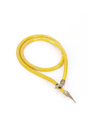 Iridescent Mesh Snake Necklace Belt