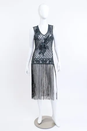 Iridescent Sequin Fringe Flapper Dress