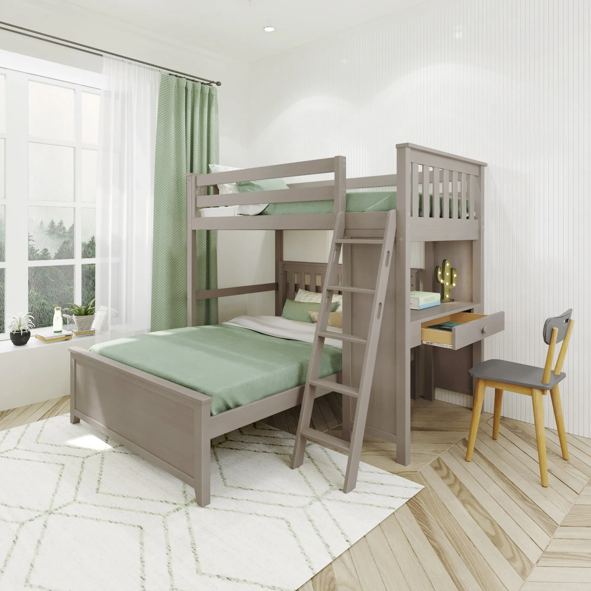 Jackpot Deluxe Canterbury Loft Bed Study   Full Bed