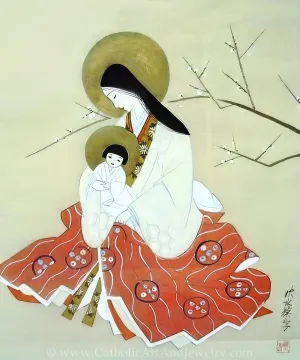 Japanese Madonna and Child – Anonymous Artist – Beautiful Catholic Art – Archival Quality