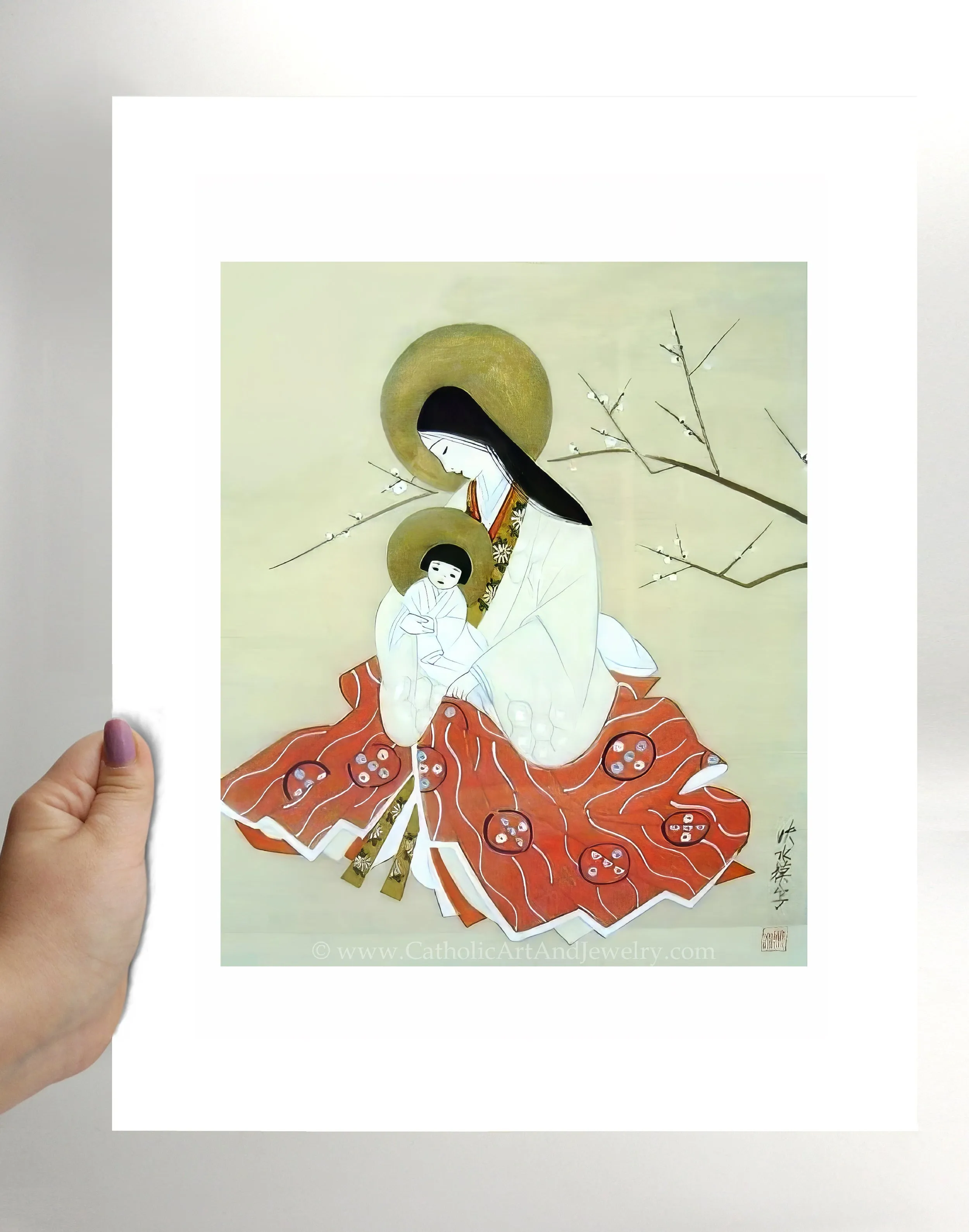 Japanese Madonna and Child – Anonymous Artist – Beautiful Catholic Art – Archival Quality