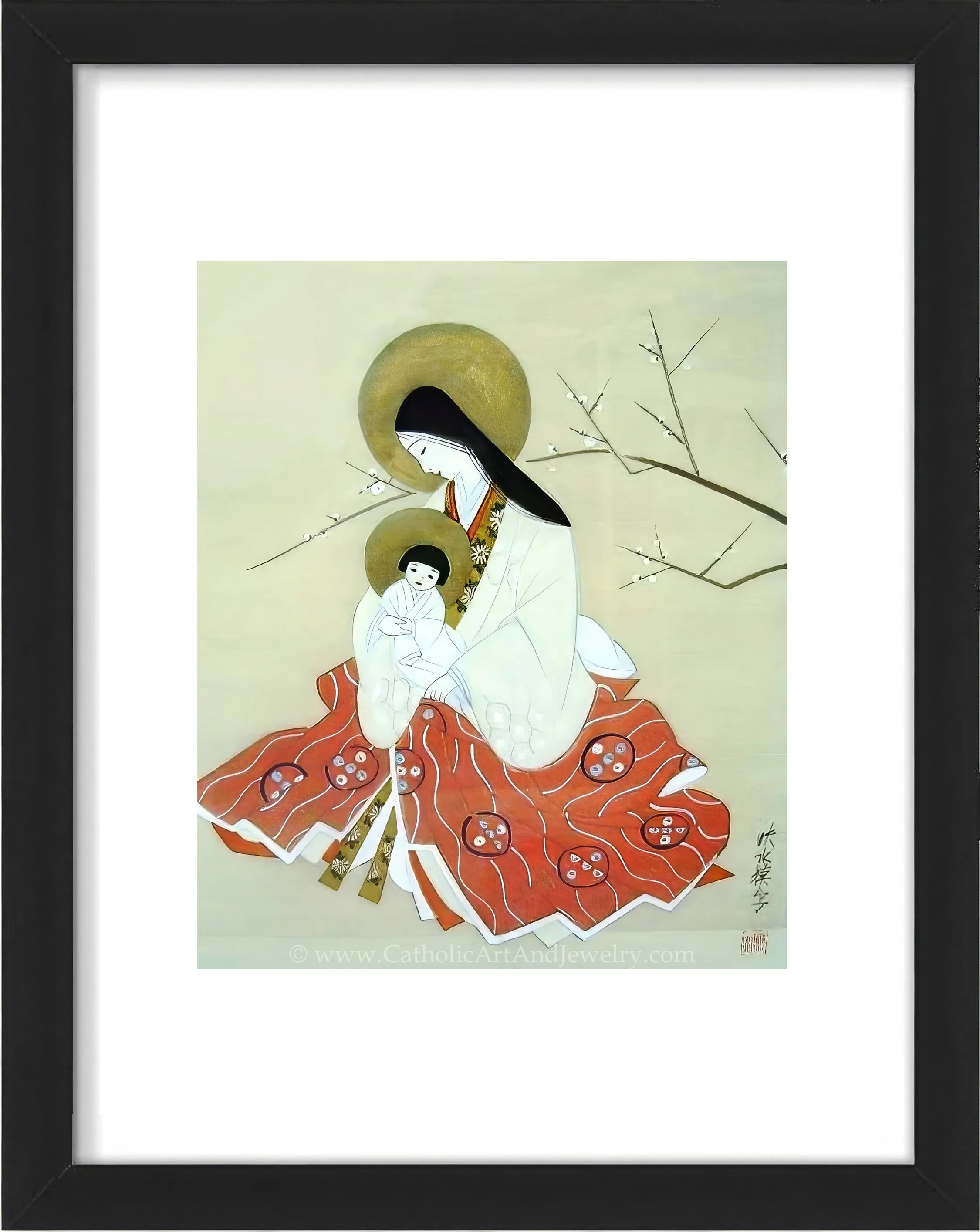 Japanese Madonna and Child – Anonymous Artist – Beautiful Catholic Art – Archival Quality