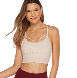 Julie Drawstring Bra Top - Beige (XS/S/M)