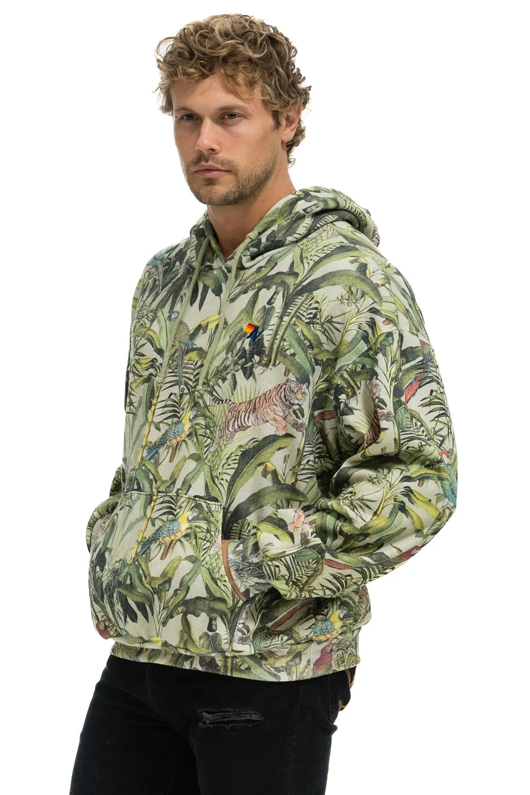 JUNGLE RELAXED PULLOVER HOODIE - SAND