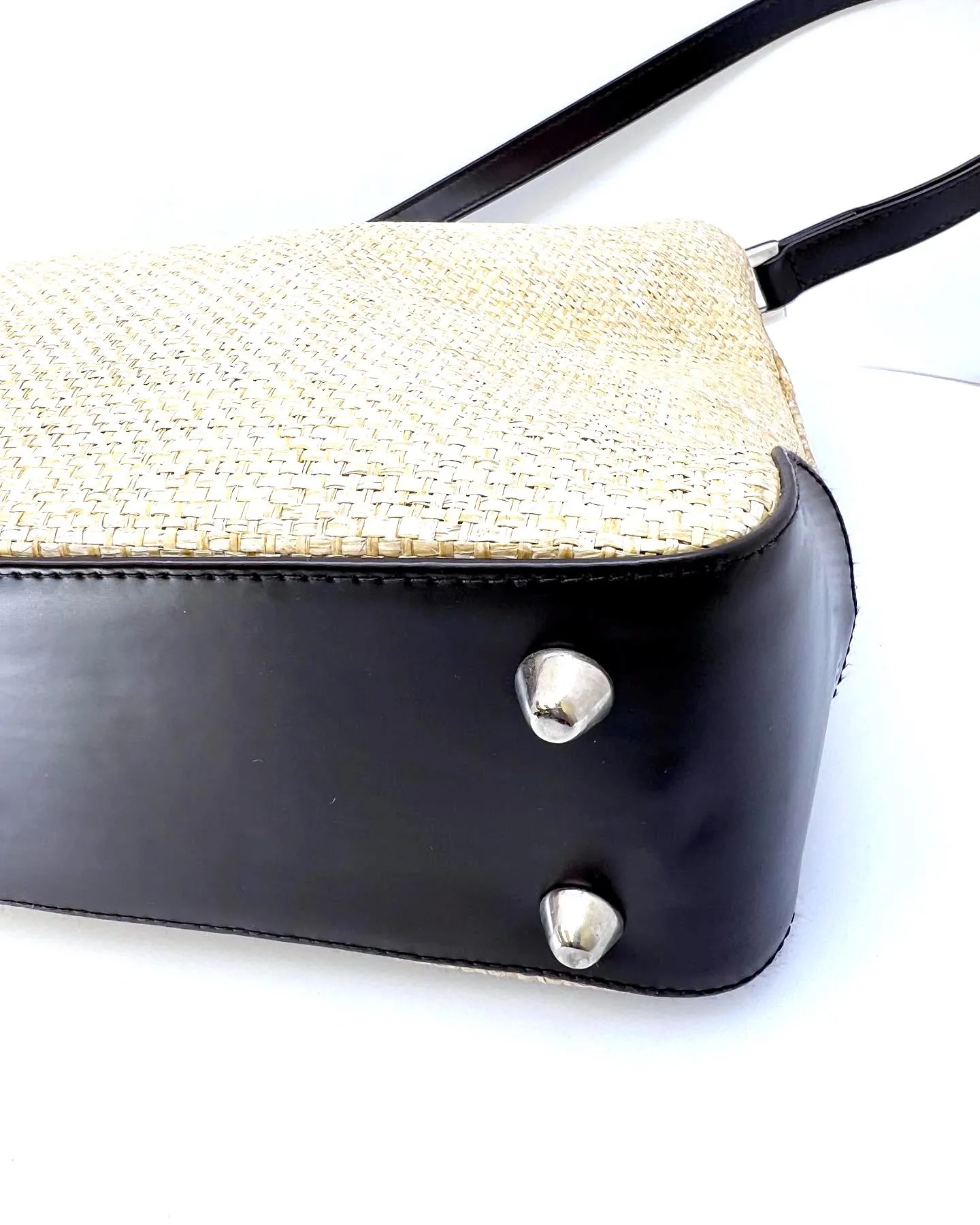 KATE SPADE NATURAL WOOVEN HANDBAG