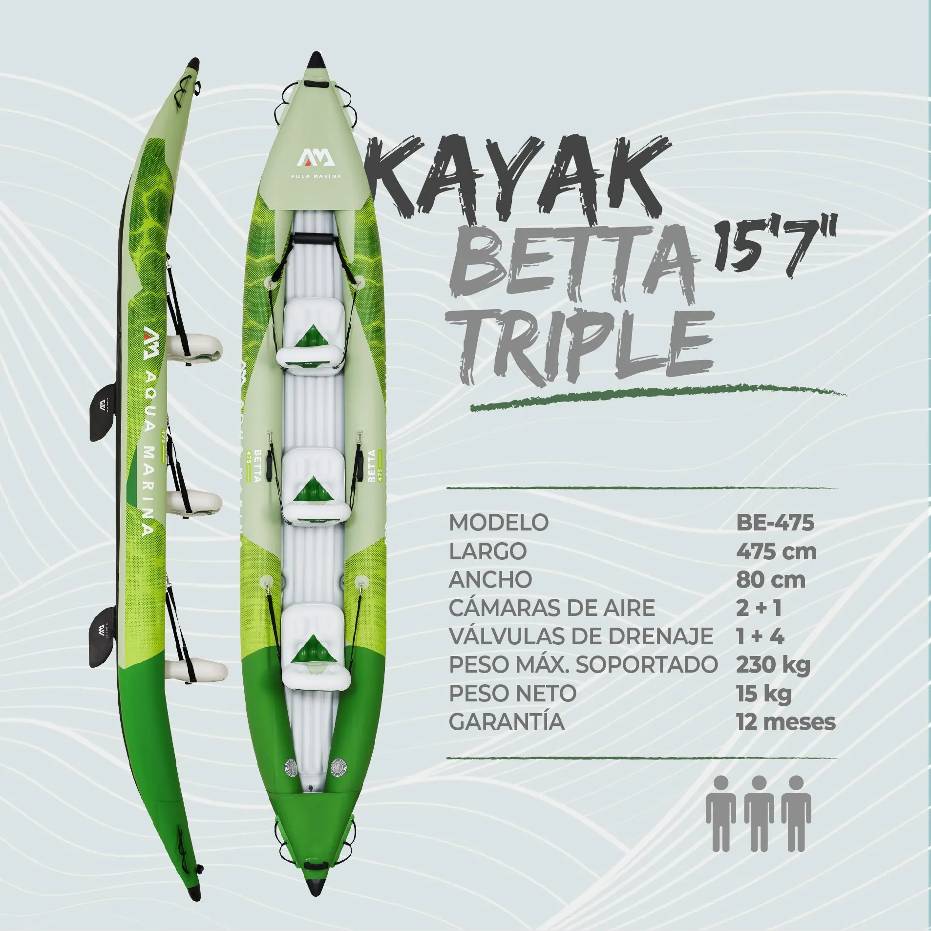 Kayak Betta Triple Leisure