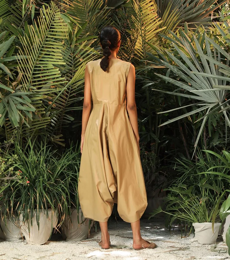 Khara Kapas   -   Desert Island Beige Balloon Jumpsuit  - Another Day in Paradise