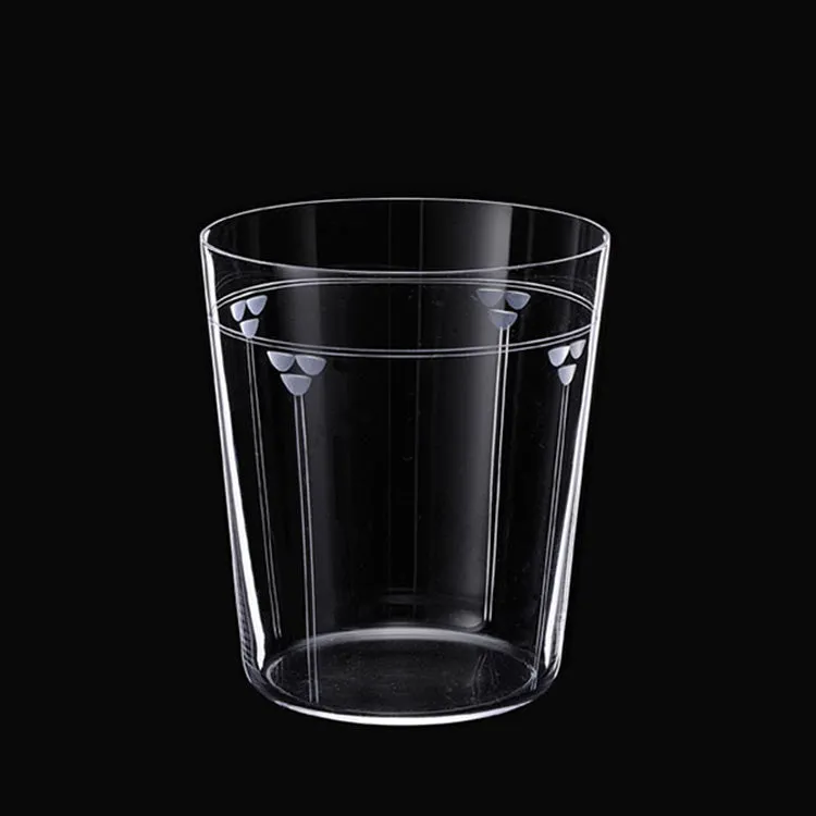 Kikatsu Hand Etched Half Dots 8oz Old Fashioned Glass