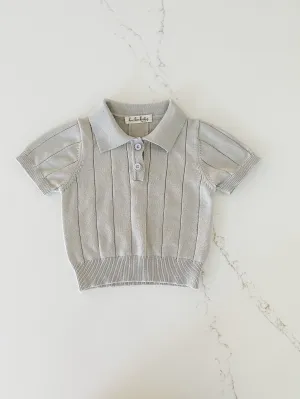 Knit Polo - Cloud