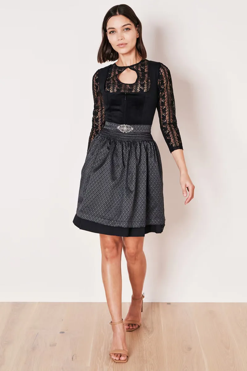 Kruger Mini Dirndl 2pcs. 50cm "Alisha" black (38)