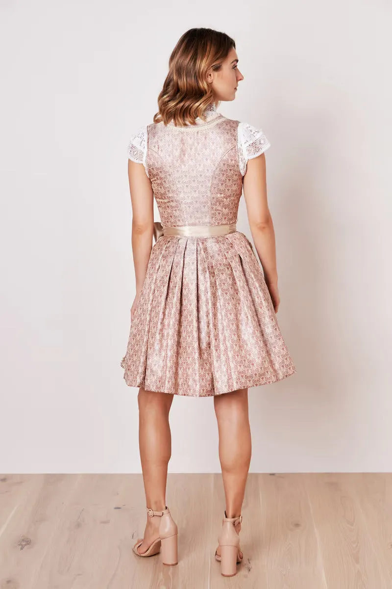 Kruger Mini Dirndl 2pcs. 50cm "Elenor" pink (38,40,42)