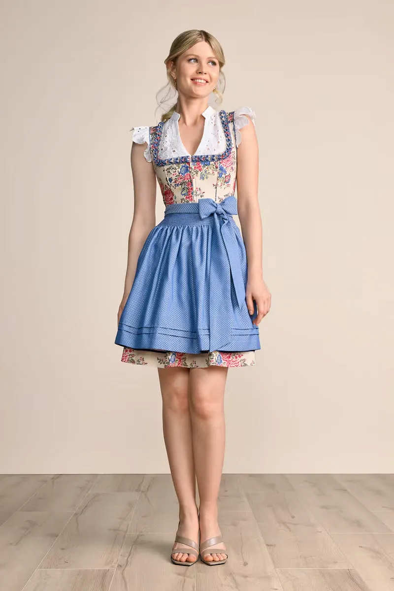 Kruger Mini Dirndl 2pcs. 50cm "Makena" blue (32,36,38)