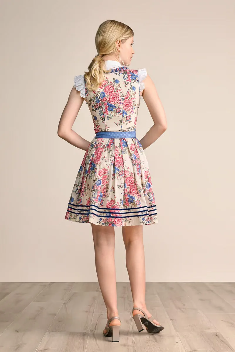 Kruger Mini Dirndl 2pcs. 50cm "Makena" blue (32,36,38)
