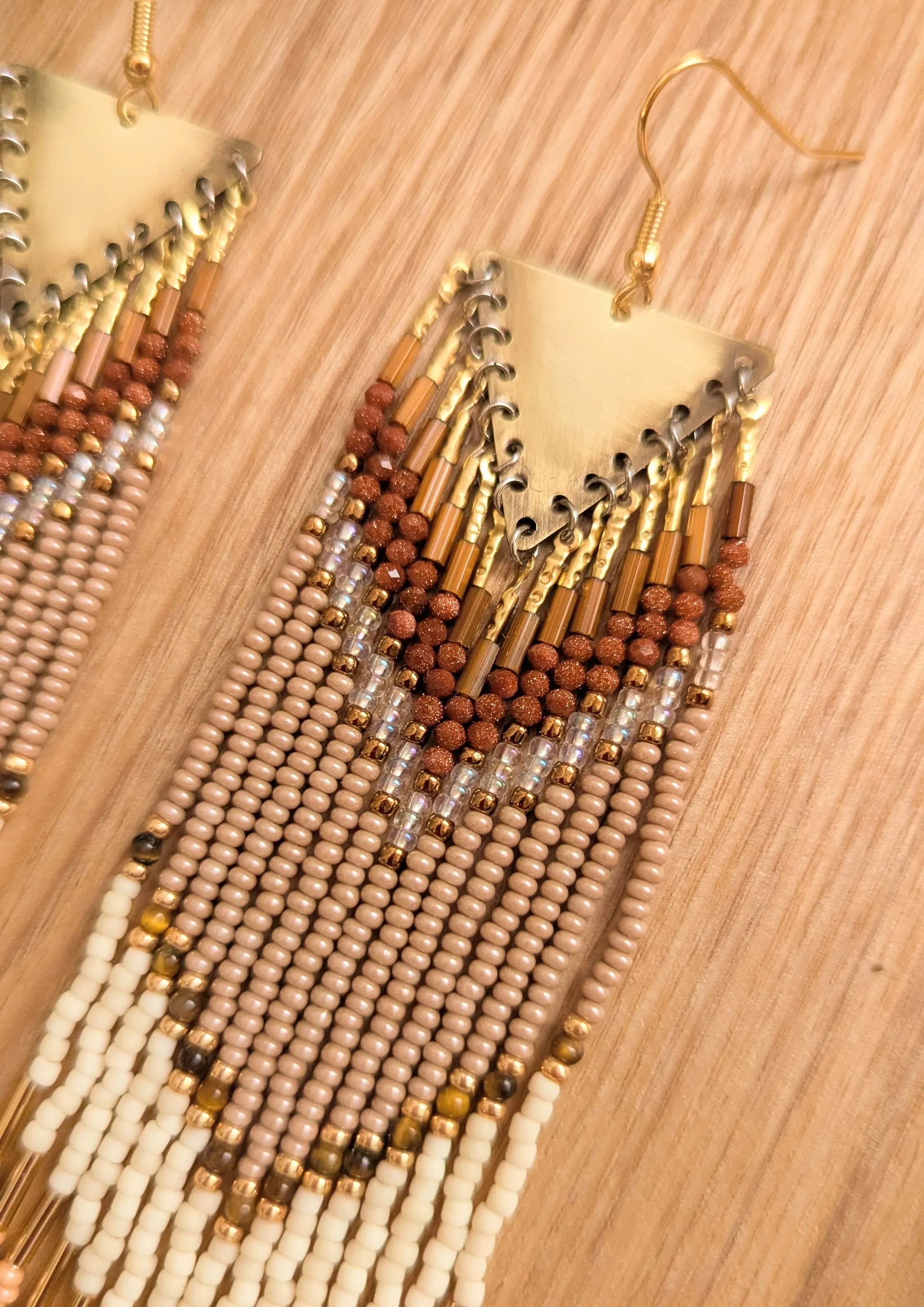 Lai-shan Sandstone Bamboo Earrings