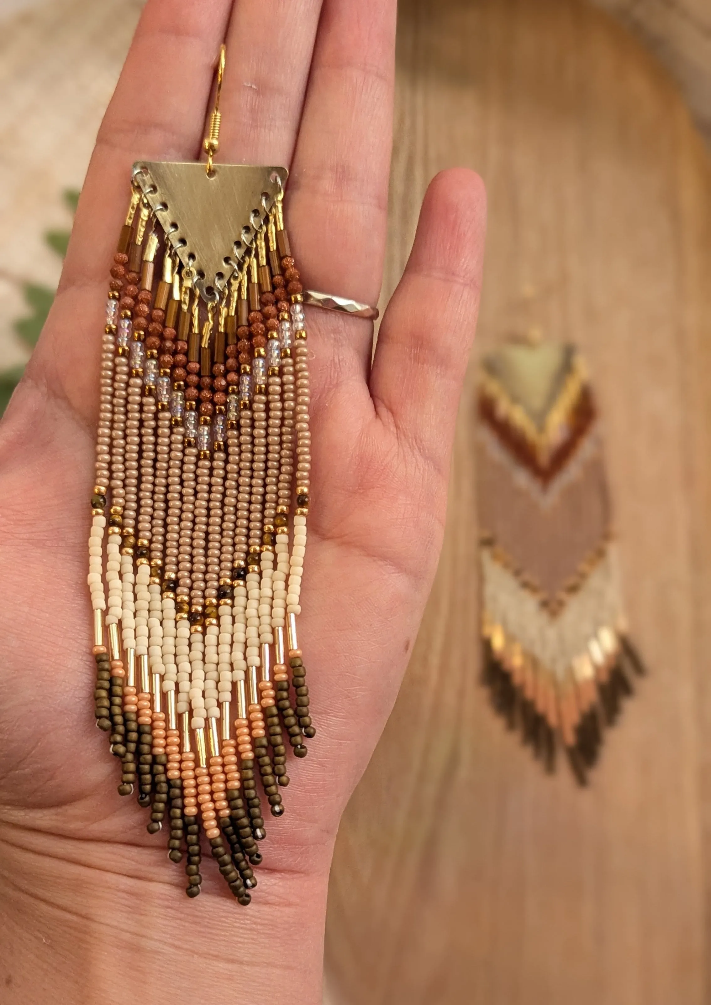 Lai-shan Sandstone Bamboo Earrings