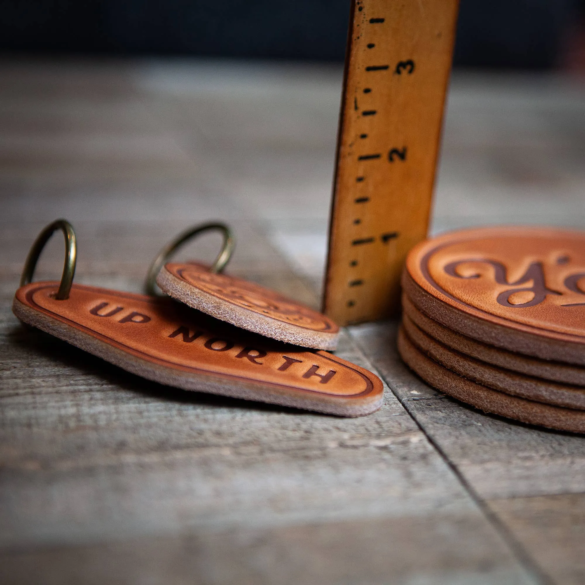 Leather Coaster Drinks on Me