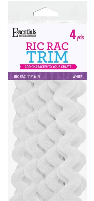 Leisure Arts Essentials White 11/16" Ric Rac