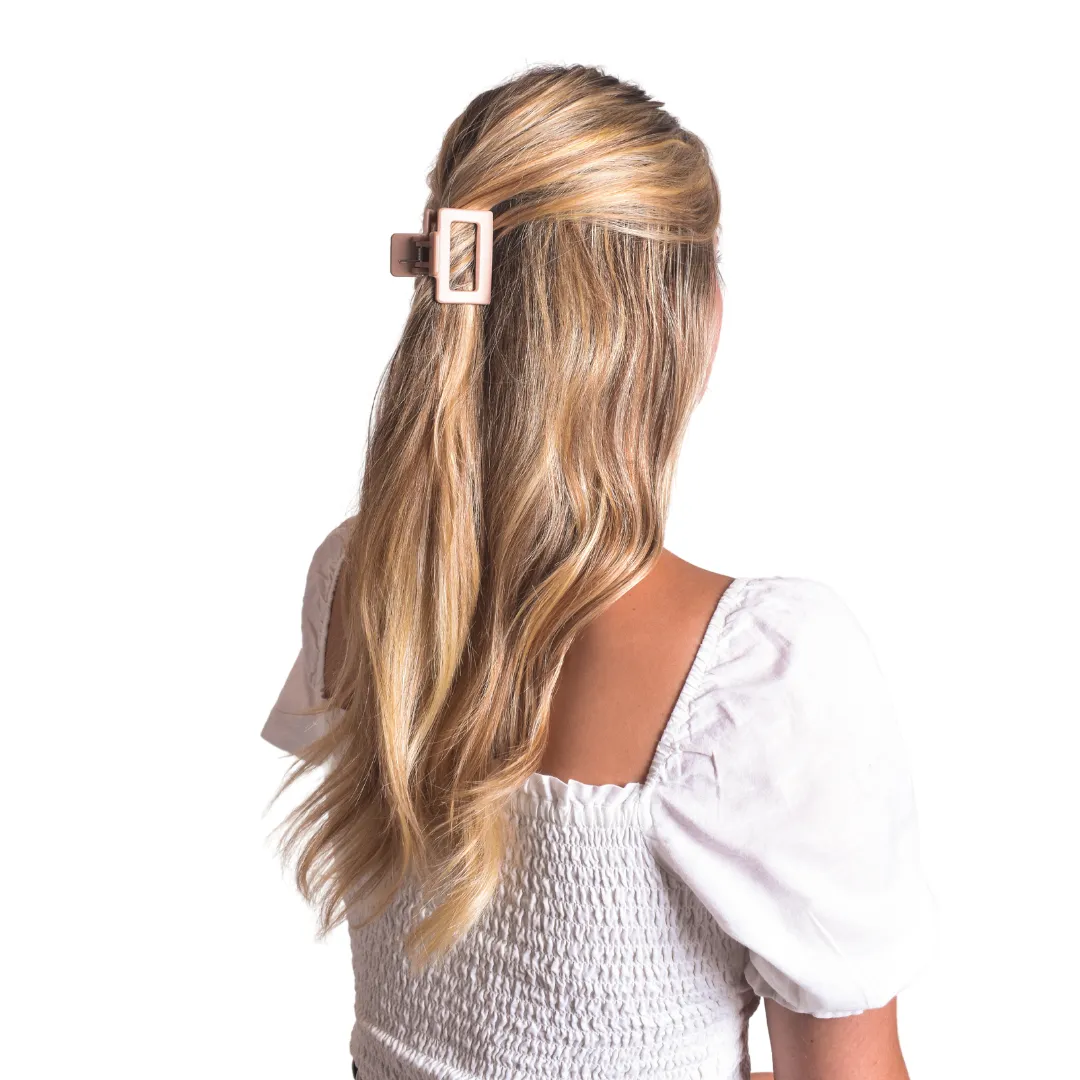 Leisure Collection 5cm Matte Jaw Clip - Nude